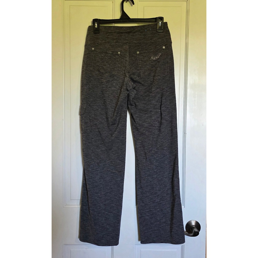 Kuhl Mova Straight Pants Womens 2 Short Charcoal Heather Gray Cargo Hiking